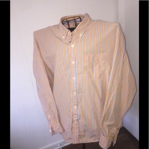 Duck Head size XXL coral blue stripes‎ preppy casual dress cotton business